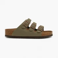 Womens 3-Buckle Anatomical Sole Sandals Comfortable Daily Summer - Khaki