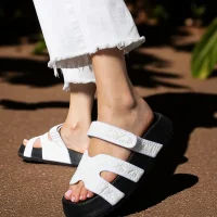 Kapitone Farmer Ev Dış Mekan Kadın Terlik – Beyaz