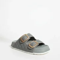 Kapitone Tokalı Ev Dış Mekan Kadın Terlik – Gri