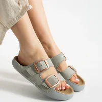 Lena Taş Kadın Terlik – Ortopedik, Hafif, Kaymaz Taban