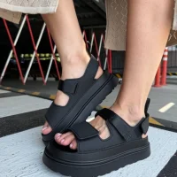 Loom Kadın Siyah Sandalet Rahat Günlük Yazlık Ayakkabı