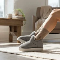 Lusso Kalın Taban Kışlık İçi Kürklü Kadın Bot - Gri