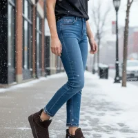 Lusso Kalın Taban Kışlık İçi Kürklü Kadın Bot - Kahve