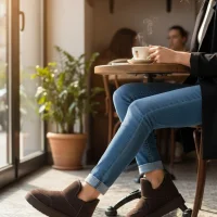 Lusso Kalın Taban Kışlık İçi Kürklü Kadın Bot - Kahve