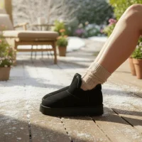 Lusso Kalın Taban Kışlık İçi Kürklü Kadın Bot - Siyah