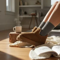 Lusso Kalın Taban Kışlık İçi Kürklü Kadın Bot - Taba