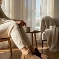 Lusso Kalın Taban Kışlık İçi Kürklü Kadın Bot - Vizon