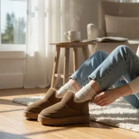 Lusso Kalın Taban Kışlık İçi Kürklü Kadın Bot - Vizon