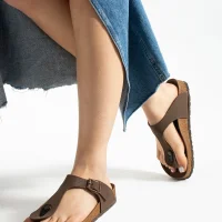 Parmak Arası Freistep Unisex Terlik – Kahverengi