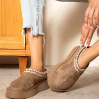 Tazzy Classic Suede Furry Womens Boot - Mink