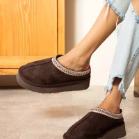 Tazzy Classic Süet Tüylü Kadın Bot - Kahve