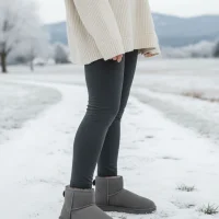 Ultra Mini Classic Suede Fur-Lined Womens Boot - Grey