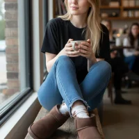 Ultra Mini Classic Süet İçi Kürklü Kadın Bot - Kahve