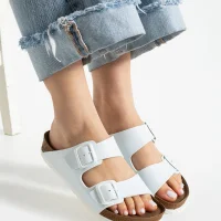 Fuga Comfort Unisex Tokalı Terlik – Beyaz