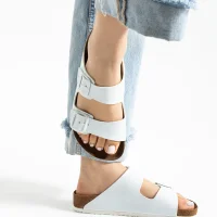 Fuga Comfort Unisex Tokalı Terlik – Beyaz