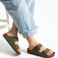 Fuga Comfort Unisex Tokalı Terlik – Haki