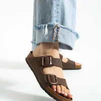 Fuga Comfort Unisex Tokalı Terlik – Kahverengi