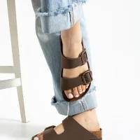 Fuga Comfort Unisex Tokalı Terlik – Kahverengi