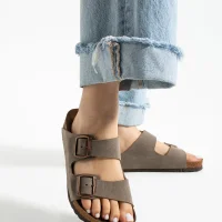 Fuga Comfort Unisex Buckle Sandals – Mink