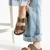 Fuga Comfort Unisex Buckle Sandals – Mink