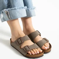 Fuga Comfort Unisex Buckle Sandals – Mink