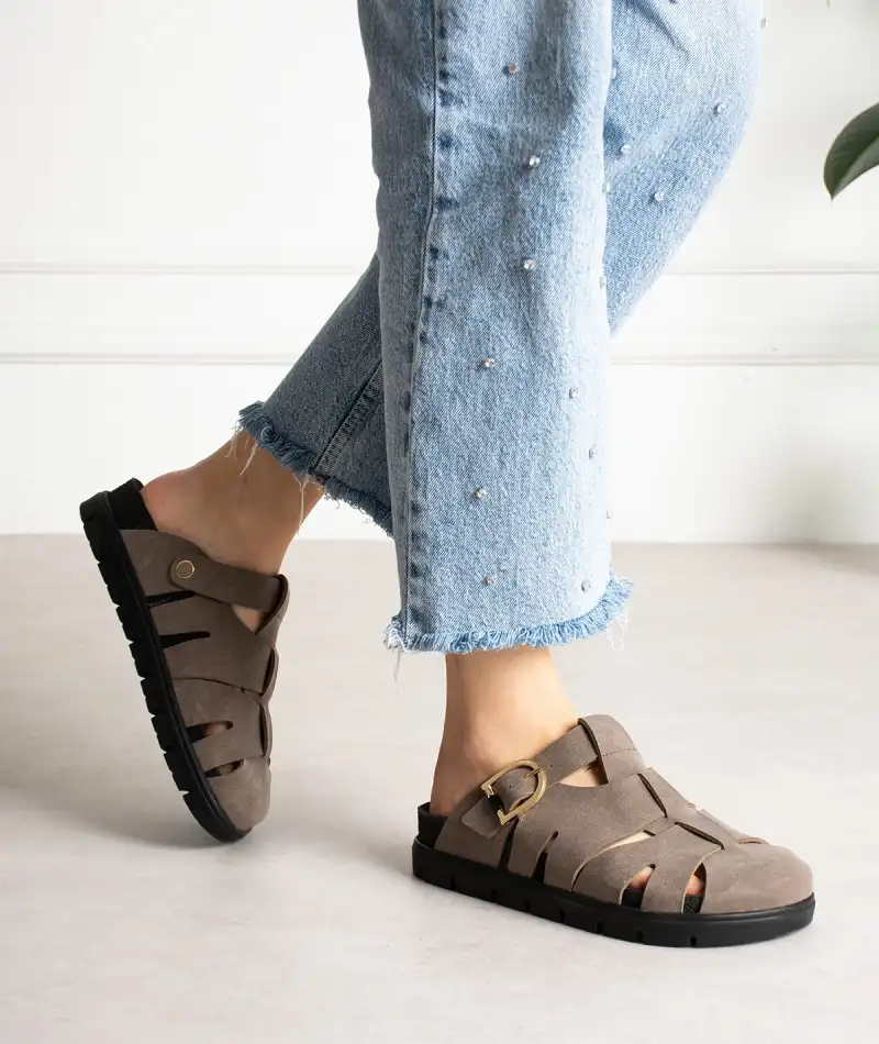 Arven Premium Örümcek Model Terlik - Vizon