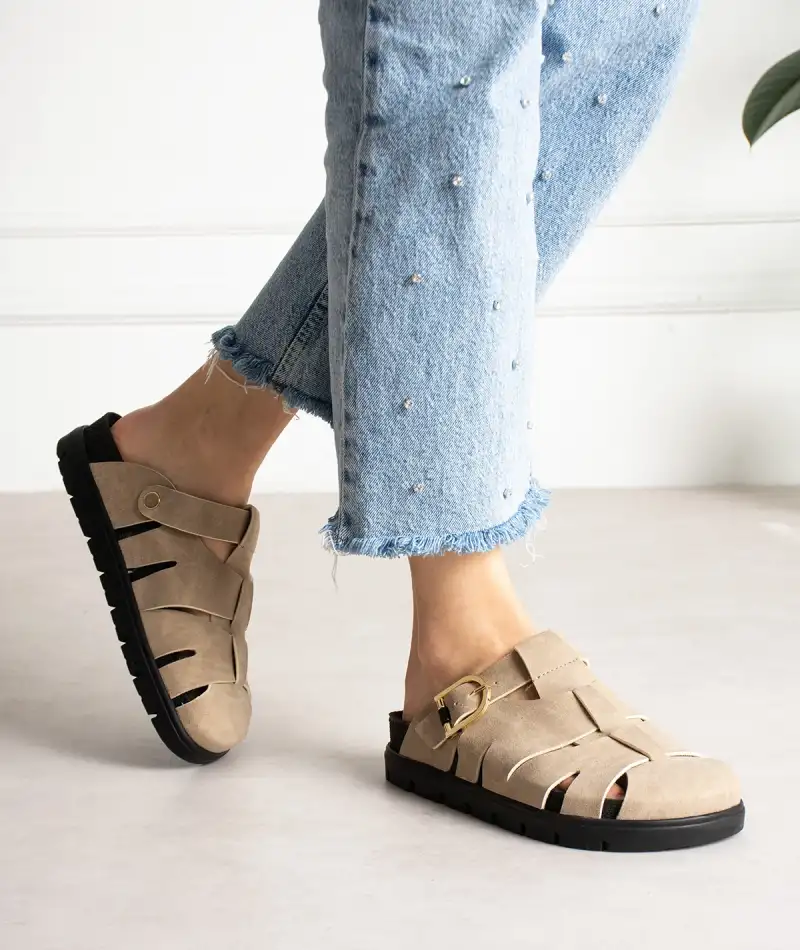 Arven Premium Örümcek Model Terlik - Bej