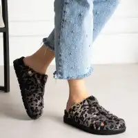 Arven Premium Örümcek Model Terlik - Leopar Gri