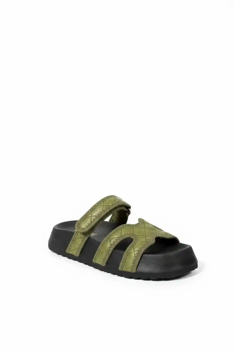 Kapitone Farmer Ev Dış Mekan Kadın Terlik – Haki