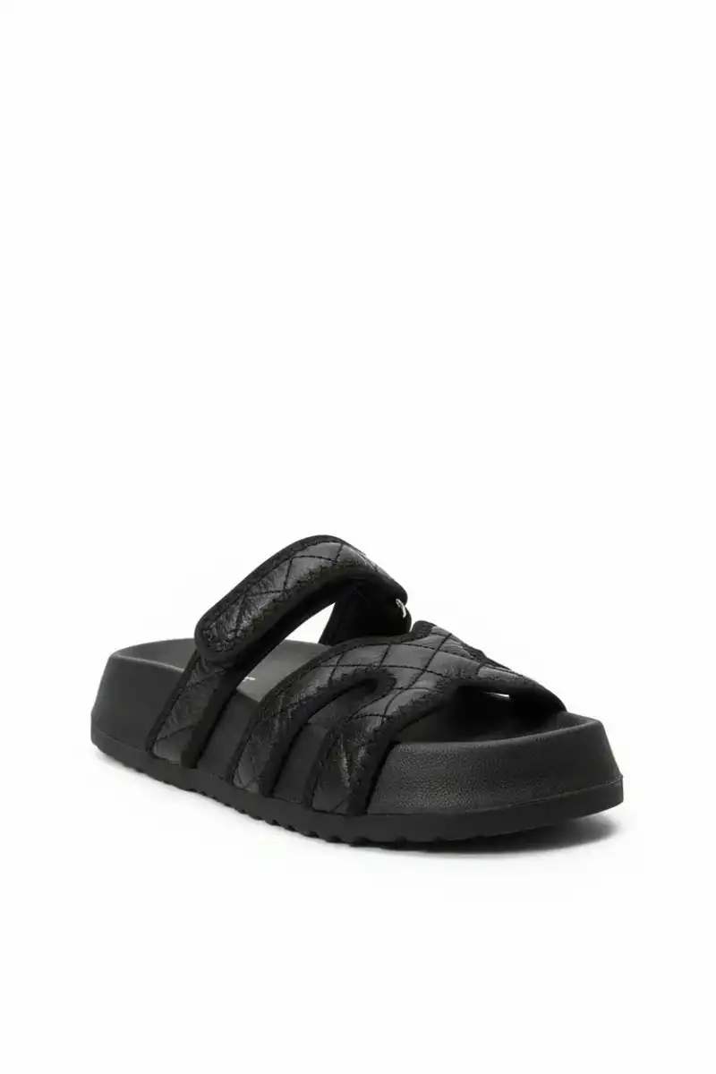 Kapitone Farmer Ev Dış Mekan Kadın Terlik – Siyah