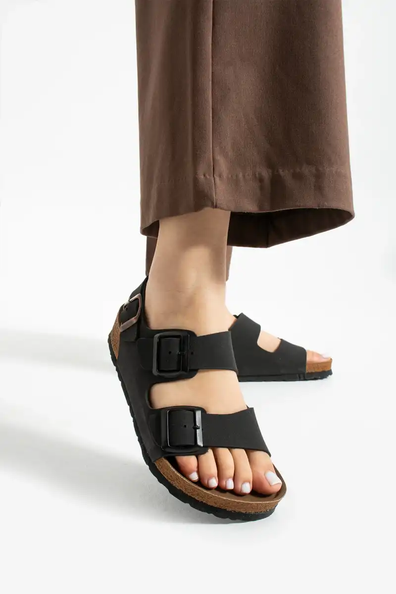 Luna Kadın Siyah Sandalet – Rahat ve Şık Yazlık Sandelet Modeli