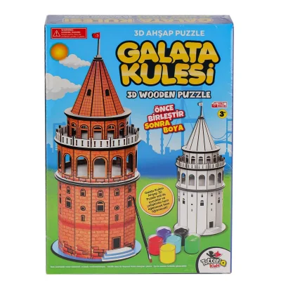 8210 Galata Kulesi Ahşap 3d Puzzle