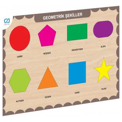 Caahs-3204 Ca Games Ahşap Geometrik Şekiller Bul-tak