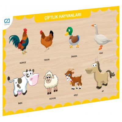 Caahs-3211 Ca Games Ahşap Çiftlik Hayvanları Bul-tak
