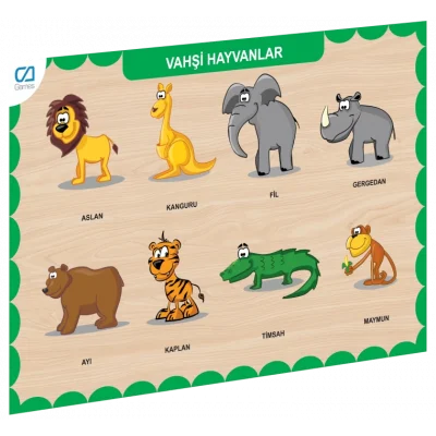 Caahs-3213 Ca Games Ahşap Vahşi Hayvanlar Bul-tak