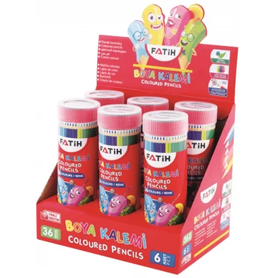 FATİH KURUBOYA TÜPLÜ 36 RENK TAM BOY+KALEMTRAŞ