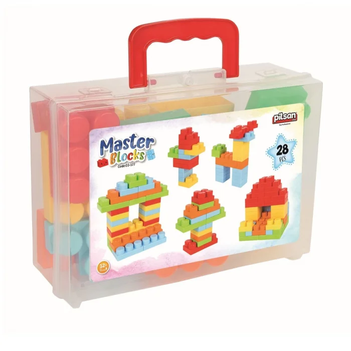 03 577 Master Bloklar 28 Parça Çantalı -pilsan Oyuncak