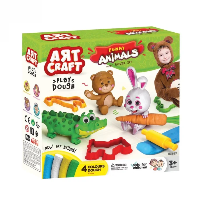 03697 Art Craft Eğlenceli Hayvanlar Hamur Set 200 Gr