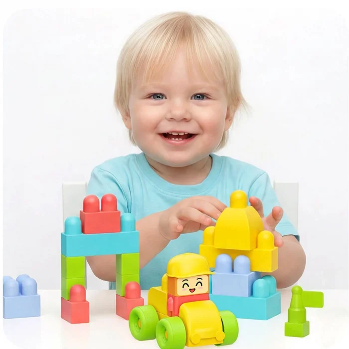 04128 Yumuşak Bloki Blokları Araba Set 24 Parça