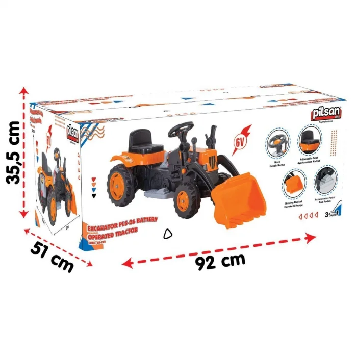 05 124 Excavator Pls-26 Traktör Kepçeli 6v Akülü