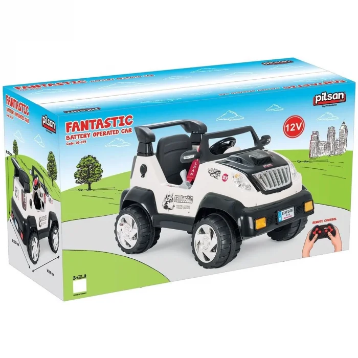 05 234 Fantastik 12v Uzaktan Kumandalı Akülü Araba Beyaz -pilsan