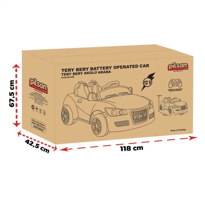05 280 Pilsan Tery Bery 12v Uzaktan Kumandalı Akülü Araba