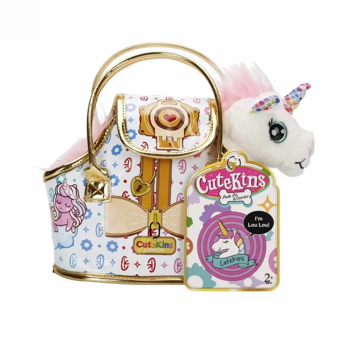 10873 Cutekins Taşıma Çantalı Peluş Unicorn Lou Lou -sunman