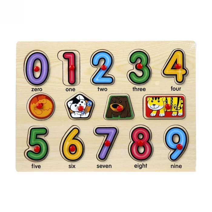 130444 Ahşap Raptiyeli Puzzle Saat