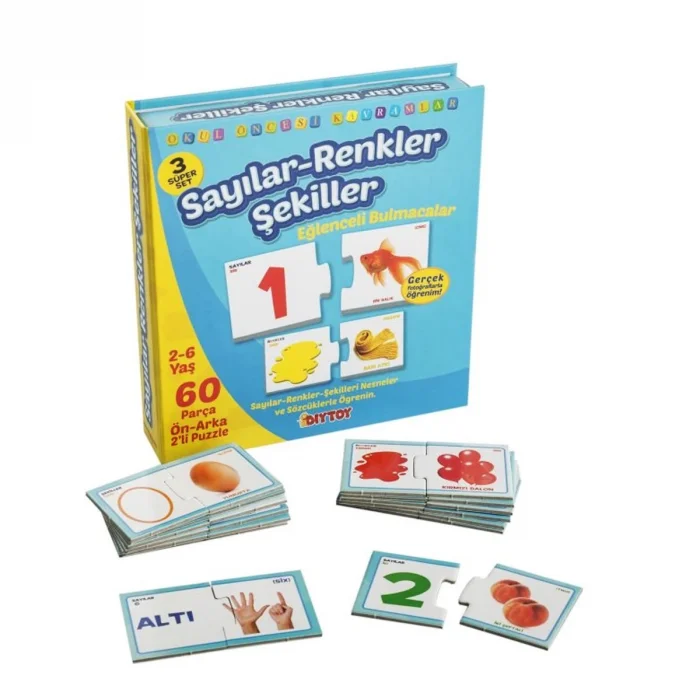 1444 Eğlenceli Bul Sayılar Renkler Şekiller