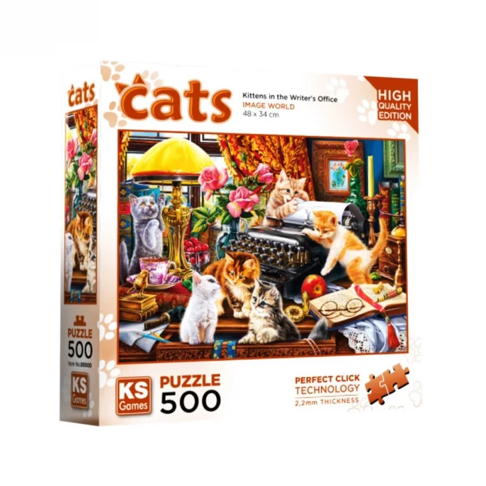 20052 Kittens İn The Writer’s Office 500 Parça Puzzle