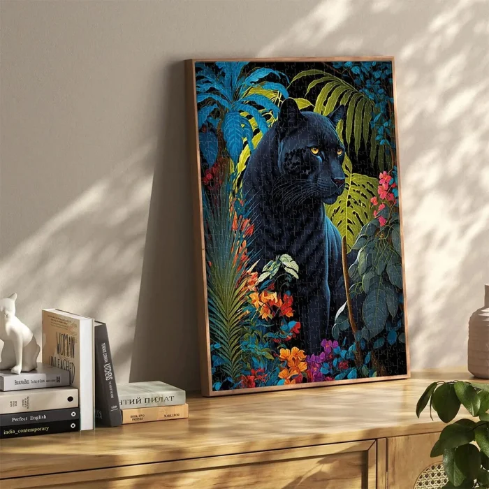 20071 Puzzle 500 Black Panther With A Tropical