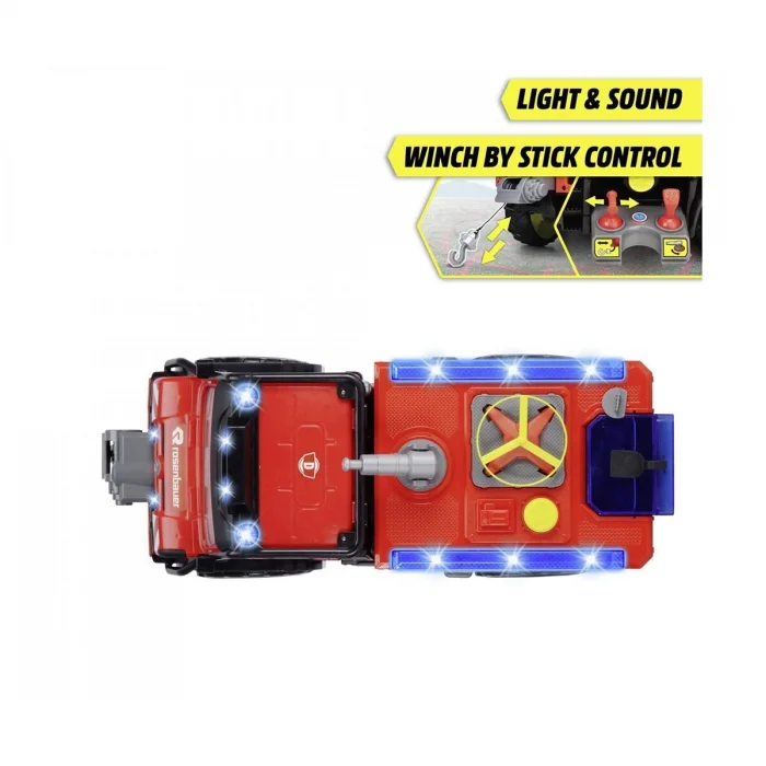 203719033 Dickie Unimog U530 Fire Rescuefreewheel Light Sound İnterior Batte