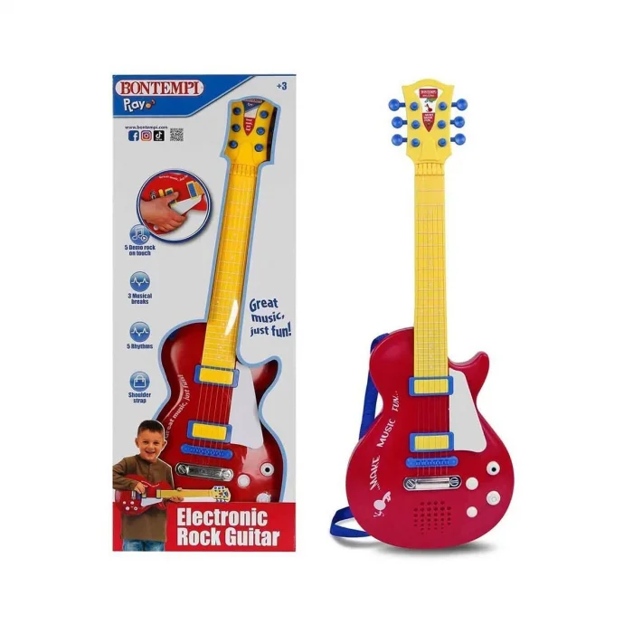 2045831 Sun-bnt-gitar Elektronik Tuşlu Telli Askılı Krmz