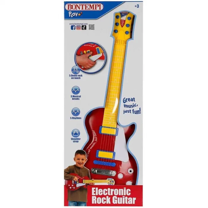 2045831 Sun-bnt-gitar Elektronik Tuşlu Telli Askılı Krmz